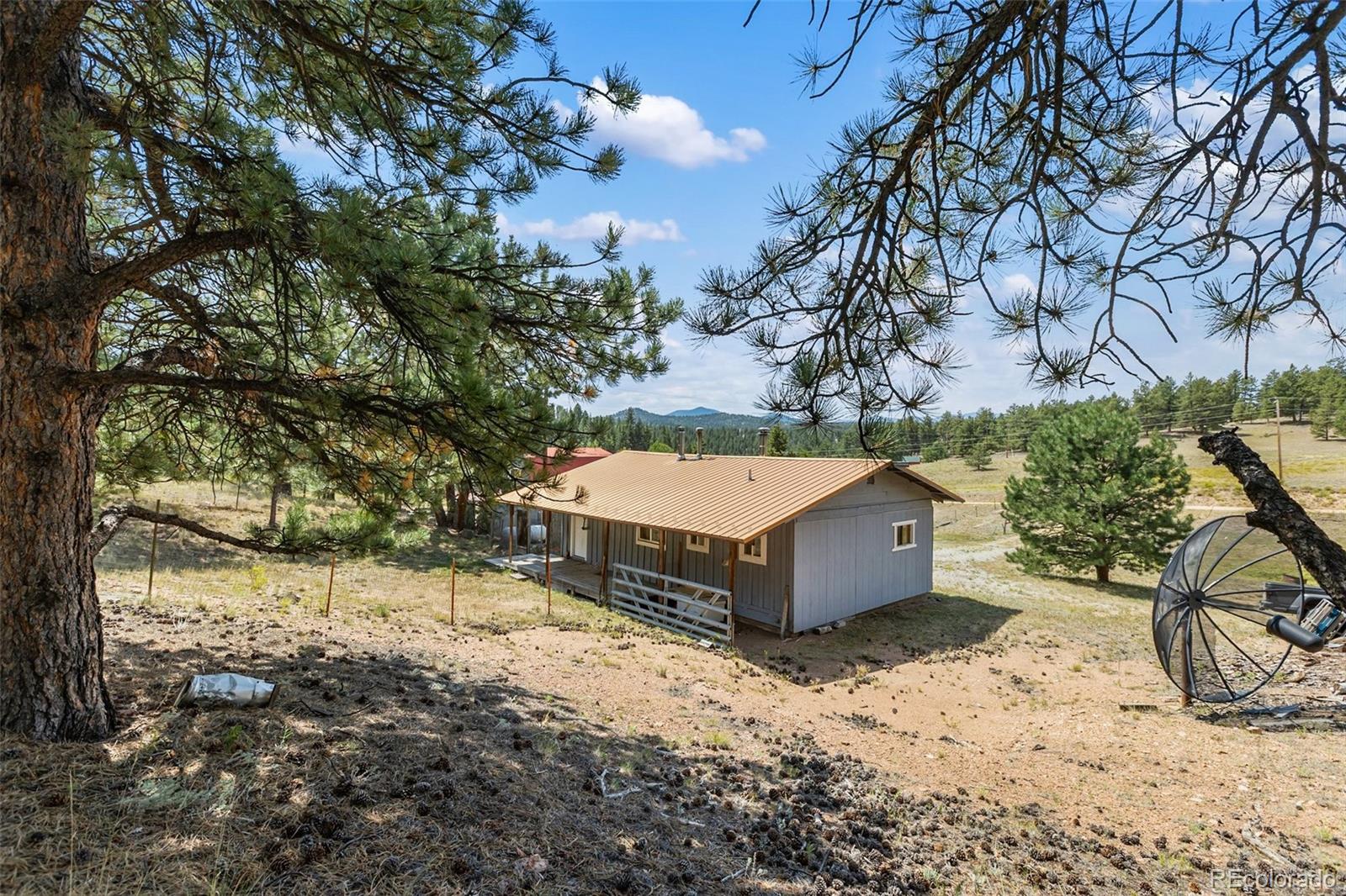 Rustic Mountain Cabin on a one acre fenced lot in the Wagon Tongue Lake and Fishing Community in Florissant, CO.