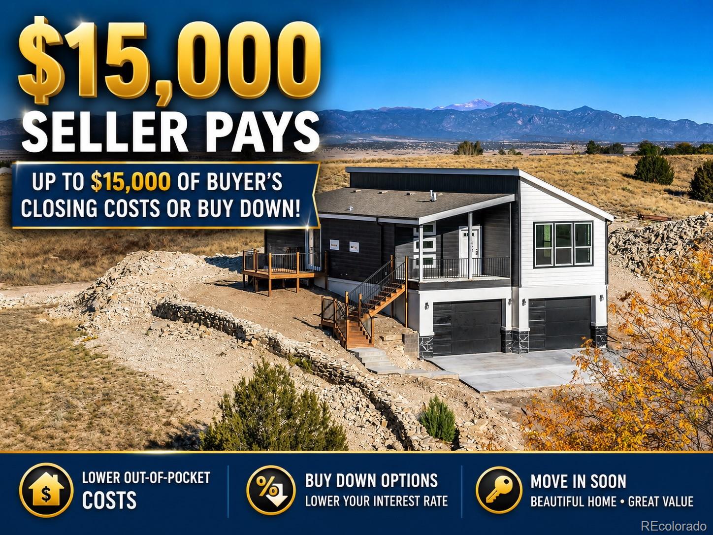 Modern exterior with dark siding, a split-entry layout, and multiple decks?perfect for enjoying panoramic mountain views