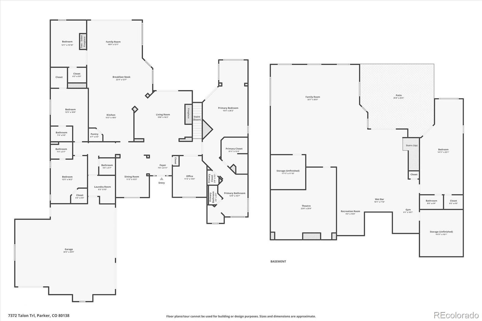 7372 Talon Trl, Parker, CO, 80138, USA, 5 Bedrooms Bedrooms, ,5 BathroomsBathrooms,Residential,Active,7372 Talon Trl,8869473