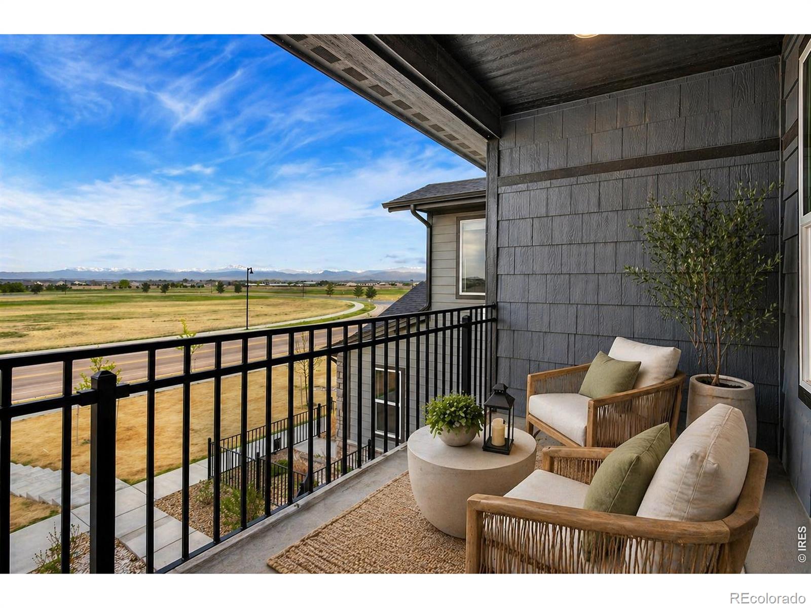 Front of the Property, Enclosed Front Patio Area, South Facing.