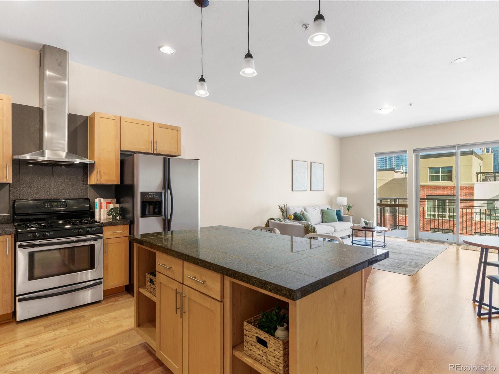 Beautiful open-concept living with natural light in the heart of Downtown Denver.