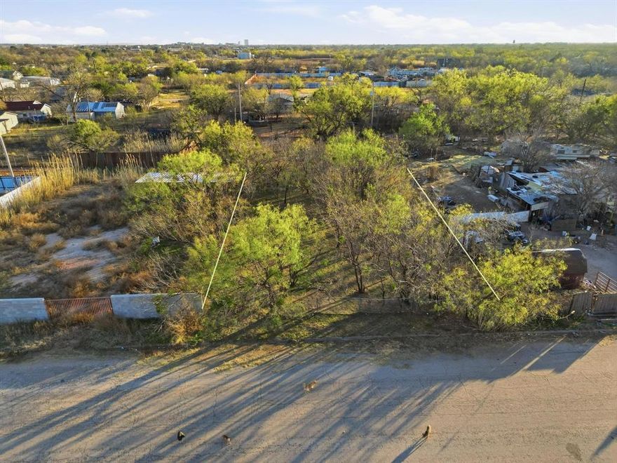 Build your next project such as a duplex or quadplex on this vacant lot located just inside city limits in the Impact area. The property offers a mostly open landscape with only a few Mesquite trees, making it easier to clear and develop. With City access and utilities nearby (buyer to verify), this lot provides great opportunity for future home, investment or custom build. Enjoy the convenience of in-town living while shaping the space to fit your plans. Buyer to verify City of Abilene zoning and planning restrictions and utilities available.
