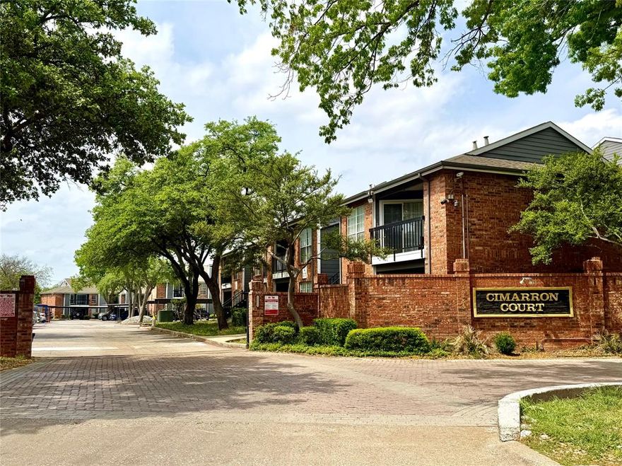 Incredible North Dallas Location! Great Investor Opportunity or Owner Occupant. This beautifully freshly painted second-floor 2-bedroom, 1-bath condo is a hidden gem in the highly sought-after Preston and Frankford area. Located in Cimarron Court Condominiums, this unit offers added privacy, and a gated community setting, this move-in ready home provides comfort and convenience in one of Dallas' most desirable areas with quick access to the Dallas North Tollway and Preston Rd. Open floor plan, the living area includes a cozy fireplace, perfect for cool evenings, while the kitchen with dishwasher and garbage disposal. The interior was freshly painted in 3.2026, creating a clean, inviting feel throughout the home. A dedicated dining space sits just off the kitchen, offering flexibility for everyday meals or work-from-home needs. The washer, dryer, and refrigerator remain with the property, adding even more value. Both bedrooms offer comfortable layouts, and the secondary bedroom provides an ideal setup for guests, office use, or additional storage. Step outside to a spacious covered patio with built-in storage. A reserved covered parking space comes with the unit, and water and trash are included in the HOA fees. Residents also enjoy access to the community pool, ideal for relaxing or entertaining. This outstanding location is zoned for Plano ISD and offers quick access to 635 and President George Bush Turnpike. It is also minutes from major employers like Toyota, JPMorgan Chase, State Farm, Liberty Mutual, and the Telecom Corridor, as well as top shopping and dining at Galleria Dallas and The Shops at Willow Bend—schedule your private tour today! All information contained herein is furnished by the owner to the best of their knowledge but, is subject to verification by the purchaser and agent assumes no responsibility for correctness. Buyer and buyer’s agent to verify all information including schools, measurements, and HOA.