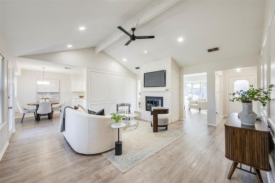 Beautifully updated in 2020, this inviting home blends modern touches with timeless comfort in one of Fort Worth’s established neighborhoods. Featuring a semi-open floor plan with a soaring vaulted ceiling, the home feels bright, airy, and perfect for both everyday living and entertaining. 
Two spacious living areas offer flexibility for today’s lifestyle — create a formal sitting space, media room, home office, or play area — while generous dining areas make hosting family and friends effortless. The cozy wood-burning fireplace anchors the main living space and adds warmth and charm for those chilly Texas evenings. Updates include new interior paint,  new energy efficient double pane windows, hot water heater, vinyl plank floors, counters, lighting, tile & fixtures in 2020. New HVAC in 2022. New Dimensional 30yr GAF natural shadow weathered wood roof being installed Feb 2026.
The home offers three spacious bedrooms with ample closet space and natural light, providing comfortable retreats for everyone. Step outside to a large backyard shaded by mature trees — ideal for weekend gatherings, pets, gardening, or simply relaxing under the canopy.  Located in a convenient Fort Worth corridor with easy access to shopping, dining, major highways, and everyday amenities, this home offers both comfort and accessibility — a combination today’s buyers are actively seeking. Move-in ready with thoughtful updates and room to make it your own, this is a fantastic opportunity in today’s market.
Buyer to verify all schools and measurements. Square Footage from 2020 Appraisal.