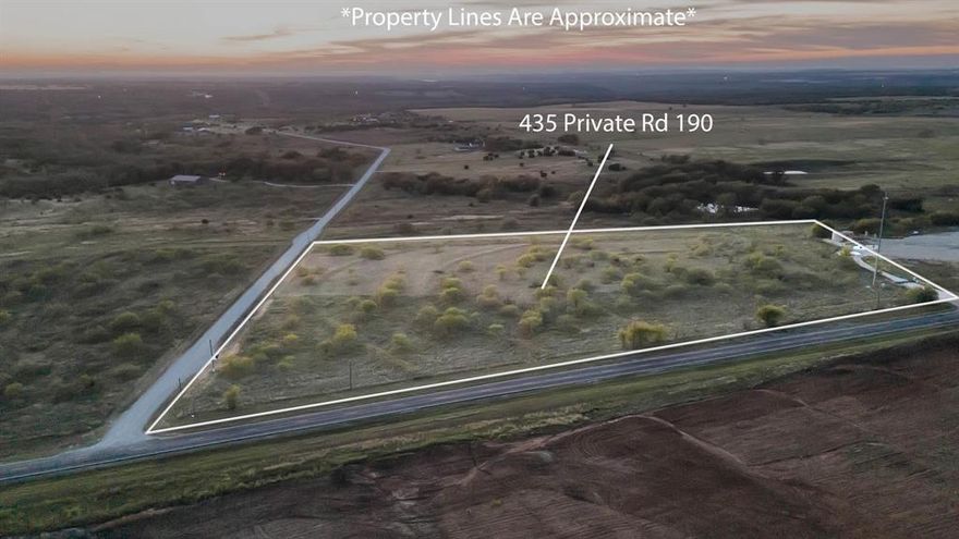 This beautiful 10 acre piece of land is ready for its new owner! Your dream awaits as this parcel allows multiple areas to build your home. Running along Fm-3049 on the East side of the land and being the first entrance onto Pr-190(Right Side) allows for multiple access points which allows for more opportunity. Only 25 minutes from from Lake Whitney and Cleburne but also 45 minutes from the heart of Burleson. The location provides more than one could want. Imagine the beautiful Texas sunsets and night sky's from your new home!