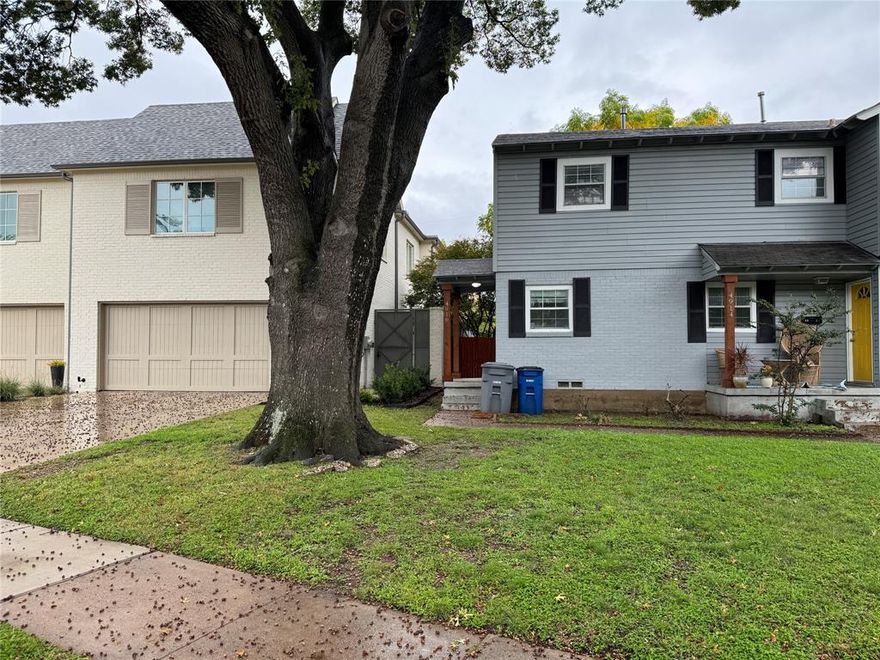 Interior paint was recently touched up. Nicely updated kitchen has stainless steel appliances which includes a gas cook top along with refrigerator and dishwasher. No carpet all hard floors either hardwood or tile. The private backyard has a tall privacy fence and a firepit for those upcoming cool nights to enjoy the outdoors. Has stacked washer and dryer upstairs