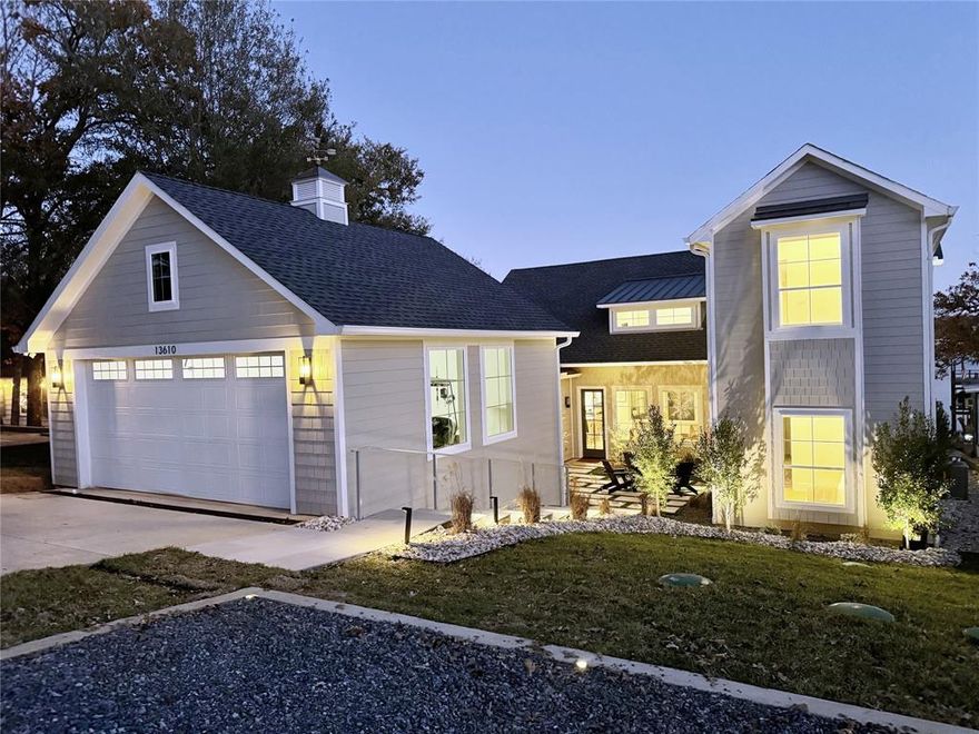 Luxury lakeside living in the highly sought-after, private gated community of Park Harbor on Cedar Creek Lake where short-term rentals are not permitted & breathtaking open-water views. Exquisite Cape Cod waterfront home w flexible floor plan w 2 primary suites, 2 guest suites, & oversized 2 car garage is energy efficient  w spray foam encapsulated construction. Fully furnished w designer furnishings including TV's & upscale finishes are showcased throughout, w Mohawk RevWood white oak flooring, quartz countertops, Delta fixtures, & custom cabinetry. Chefs kitchen boasts white oak cabinetry, full suite of KitchenAid SS appliances w 6 burner gas cooktop, upper & lower cabinet lighting, & lg island w abundant seating. Dining is ideal for entertaining w a beverage center & bar service. Family room w floor-to-ceiling stone gas fireplace, white oak floating shelves, Levolor blackout roller shades, & dramatic wall of windows overlooking the expansive covered patio & open water.  First primary suite located on the main level w serene water views, spacious WIC, dual vanities, seamless glass walk-in shower, & under-cabinet lighting. Guest suite w ensuite is also located down. Upstairs, the expansive gameroom features 16' of windows capturing panoramic lake views. Second primary w vaulted ceilings, stunning views, dual vanities, freestanding soaking tub, & seamless glass walk-in shower. Additional ensuite bedroom & dedicated office w custom built-in desk complete level 2. Oversized covered patio w gas stone fireplace, creating space for year-round enjoyment. Fully remodeled boat dock w composite decking, new lift motor, cables, cradle, & mooring whips ensures effortless lake life. Impressive courtyard retreat w 4 Japanese maples, prof. landscape lighting, pavers, turf, & framed lake views through the home, sheltered outdoor sanctuary offers protection from windy lake days while maintaining an elevated, resort-style ambiance. Enjoy the neighborhood fishing pond and boat ramp.