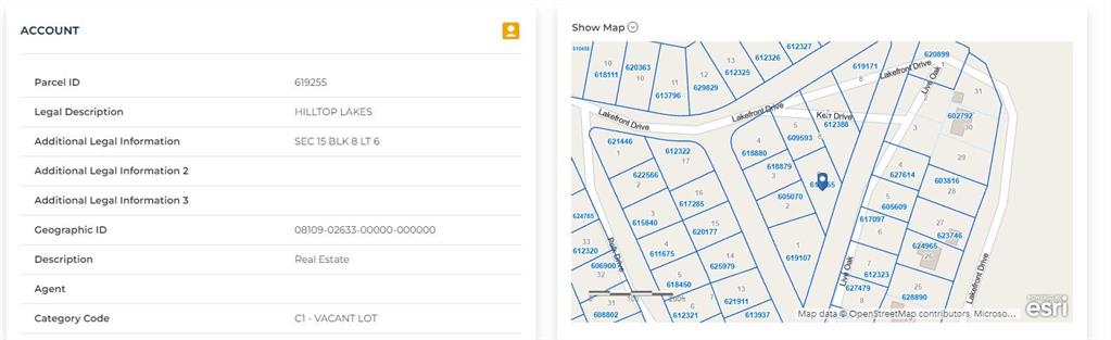 Hilltop Lakes Country Club - Land