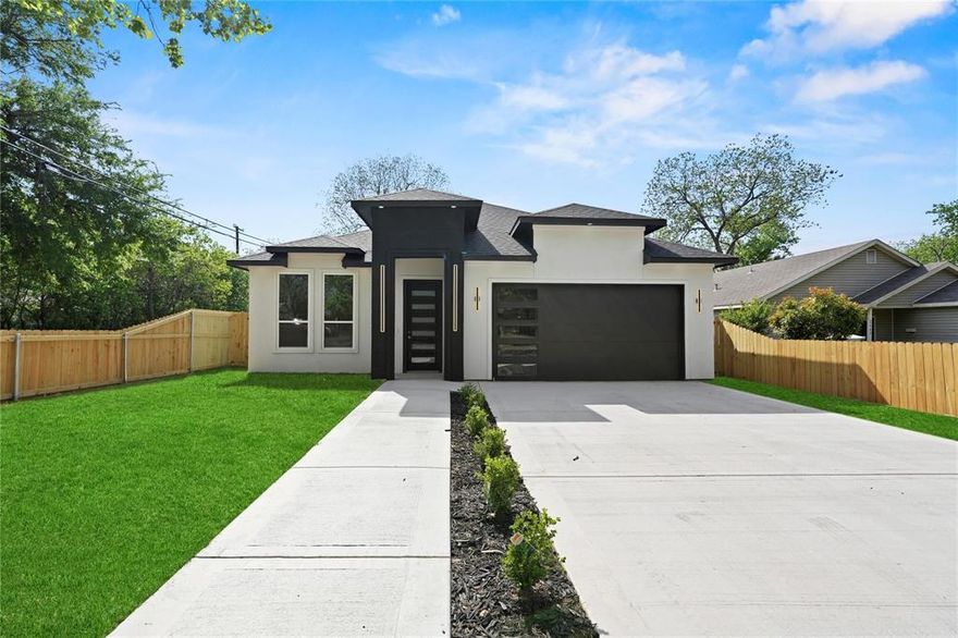 Nestled in Edgemont neighborhood, perfectly situated close to Bishop Arts, the Dallas Zoo, and several local parks all just a short drive from the heart of Downtown Dallas, this beautifully crafted modern home truly stands out. Featuring four spacious bedrooms and two and a half elegantly designed bathrooms, it perfectly balances style, comfort, and contemporary living. At the heart of the home lies a chef-inspired kitchen, complete with premium stainless steel appliances, abundant cabinetry, and a generous walk-in pantry, ideal for the passionate cook or entertainer. The luxurious primary suite offers an oversized walk-in closet and a spa-like bathroom with a sleek shower-tub combination, creating a peaceful private retreat. Three additional bedrooms provide versatility for family, guests, or a home office setup. Step outside to a beautifully landscaped backyard with lush green lawn perfect for quiet relaxation or hosting weekend gatherings under the open sky.