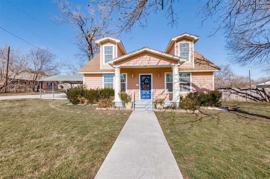 Offered as is, this well-sized home provides a functional layout, recent updates, and strong potential for the next owner. A covered front porch creates an inviting entrance, and inside you’ll find open living and dining areas with good natural light and durable flooring throughout the main level.

The kitchen connects seamlessly to the main living space and features ample cabinetry, a tile backsplash, stone-look countertops, and a large center island suitable for everyday use and entertaining. Bedrooms are generously proportioned with ceiling fans and closet space, including an expansive upstairs area that offers flexibility for a primary suite, office, or additional living area.

Bathroom includes an updated vanity and tiled tub shower surrounds and are in good condition. The home shows normal wear consistent with age and use, presenting an excellent opportunity for a buyer who values space and layout and wishes to make cosmetic improvements over time.

The property sits on a spacious double lot in the growing River Oaks area with trees and a sizable backyard offering room for outdoor enjoyment or future enhancements. A covered carport adds everyday convenience.

A solid home with flexible living space, and long-term potential and offered as is.