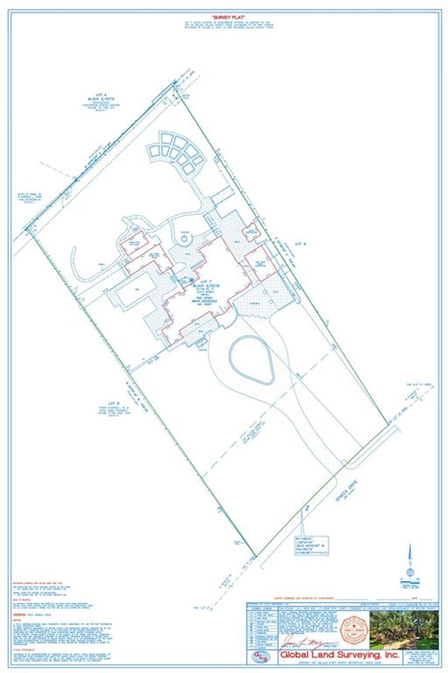 Offered for the first time in decades, this distinguished estate presents one of Bluffview’s most treasured settings. With its timeless, understated allure, the 1940 Howard Meyer–designed residence rests on more than two acres of exceptional topography framed by majestic trees and mature landscaping. Spanning almost 9,400 sq ft with generous room proportions, high ceilings, and floor-to-ceiling picture windows, you’ll be swept back to a time of gracious entertaining, treasured family gatherings, and a home filled with love, laughter, and adventure. Sweeping views of the spectacular grounds provide perspective of this distinctive remodel opportunity or potential building site.  A collection of detached spaces enhances the property’s versatility, including a two-room guesthouse, a cabana or fitness studio, and separate pool baths. Beginning with its picturesque private drive, the property reflects a rare sense of scale, privacy, and architectural integrity.  Enveloped in lush, manicured landscaping, brick pathways meander through multiple patios and an impressive brick-bordered parterre garden while expansive green lawns encircle this extraordinary setting.  The breathtaking grounds of 5007 Seneca Drive are simply indescribable.