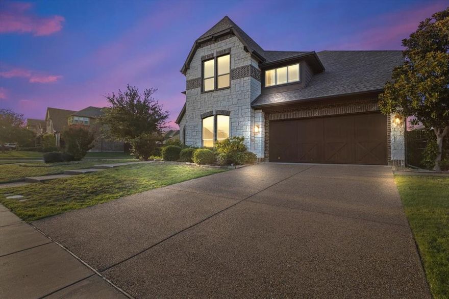 This former model home has just received some new, modernized renovations to the kitchen, master bathroom, main level full bath, lighting & flooring throughout the home. This peaceful home sits on a corner lot and boasts 5 bedrooms and 5 full bathrooms. The main level includes a double-door enclosed office with a closet which allows for easy conversion to a 6th bedroom and main level guest room. The bright kitchen overlooks the family room and grand fireplace. Upstairs features an additional family space, 2nd master bedroom with balcony, and 3 additional bedrooms. The backyard has extended brick flooring perfect for your future pergola and entertaining. Easy access to TX-121, major shopping and some of the best schools in Frisco ISD. You have to see it for yourself!

OFFER RECEIVED: Offer deadline is August 13 at 6PM! Seller will review all submitted offers at this time.