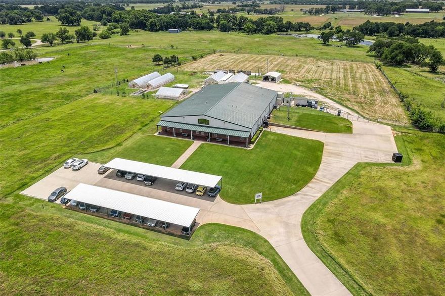 Check out this incredible investment opportunity located in the heart of the ever growing Pilot Point Texas on highway 377. The 64.3 acre estate has roughly 2048 feet of highway road frontage on 377 which makes the commercial and residential opportunities endless. This estate offers to 2 single family residences 2,698 sqft home, 1,636 sqft home that are leased. The commercial 21,415 sqft gross building area office laboratory has 10 professional offices, reception desk, foyer, lobby area, restrooms, conference room, kitchen break room, medical laboratories and green houses. WATER AND SEWER ARE AVAILABLE ON SITE this is a perfect opportunity for residential, commercial, retail or mixed use. Property is currently enjoying a agricultural exemption. There is an additional 43.77 contiguous acres available with a ranch style home and barns and arena Total offering $18,500,000.