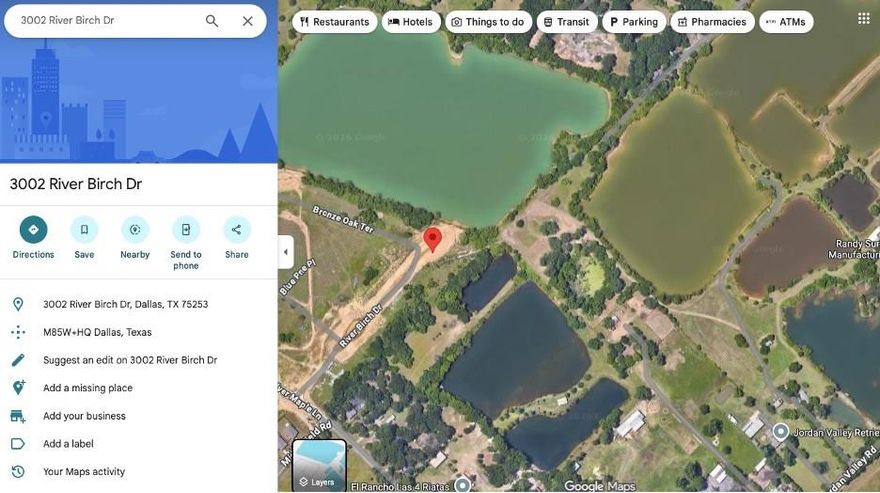 Zoned for residential use, this exceptional lot at 3002 River Birch Rd offers an outstanding opportunity to build a custom single-family home in an established Dallas neighborhood. The property is situated within an area designated for low-density residential development, allowing for detached housing consistent with surrounding properties.
With convenient access to major roadways, shopping, dining, and top Dallas amenities, this homesite is ideal for buyers seeking a prime location for new construction or future investment.
Buyers and builders are encouraged to verify specific zoning requirements, permitted uses, building setbacks, and development restrictions through the City of Dallas Planning & Urban Design Department.