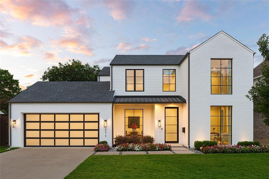 Located in the heart of Devonshire, this thoughtfully designed 2020 home by cjb HOMES blends timeless style with modern functionality. High ceilings with exposed wooden beams accentuate the spacious living room, where floor-to-ceiling windows bring in natural light and overlook the covered patio and backyard. The chef’s kitchen features premium Wolf and SubZero appliances, generous storage, a functional built-in home office nook, and a dedicated wet bar with sink and wine refrigerator - all perfect for everyday living and effortless entertaining. A formal dining room offers the ideal space for hosting, while a secondary bedroom on the main floor provides flexible use as a designated guest suite or formal study. The private first-floor primary suite is a true retreat with a spa-inspired bathroom, custom walk-in closet, and direct access to the laundry room for added convenience. Upstairs, three additional ensuite bedrooms complete the layout, offering space and flexibility for a variety of lifestyles. This home is the perfect blend of thoughtful design, comfort, and sophistication in one of Dallas’s most desirable neighborhoods.