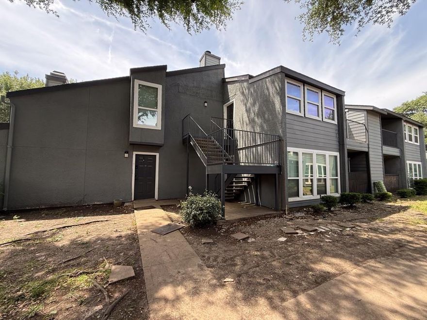 This charming second-floor unit features a spacious living area with a fireplace, spacious bedroom, laundry connections, and lots of closet space. The Trinity Meadows Condominiums is conveniently located near restaurants, shopping, and several major freeways.