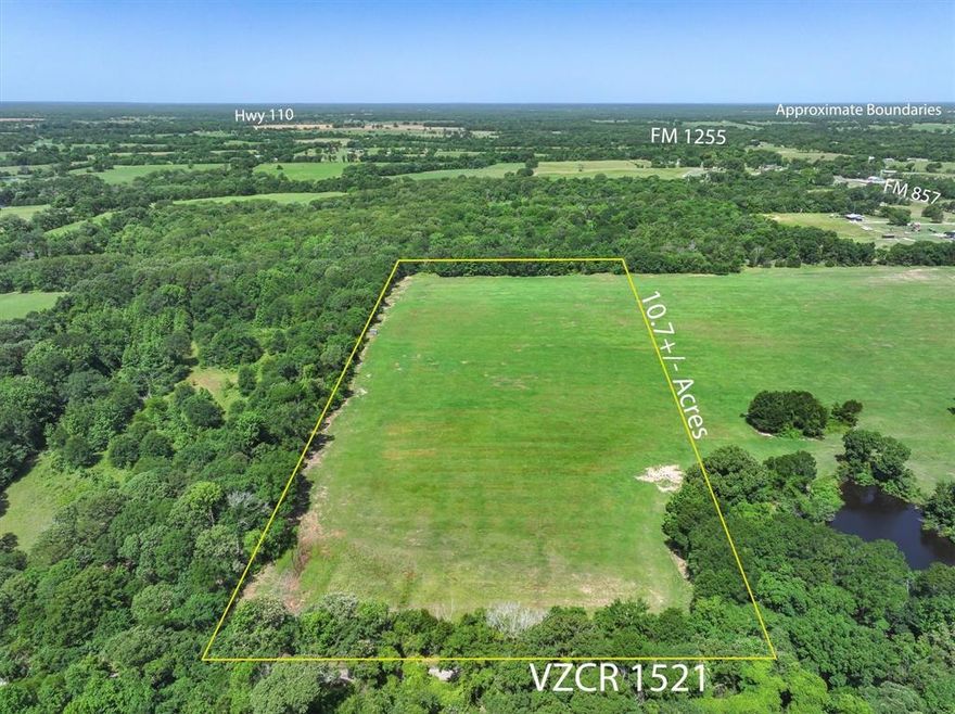 If you're dreaming of a place to build with room to breathe, this 10.7-acre tract on County Road 1521 might be exactly what you’ve been looking for. Located just outside of town in the peaceful Grand Saline countryside, this blank-slate property gives you the space and the freedom to make it your own.

Light restrictions allow for a custom home, barndominium, or a new double wide, and Pruitt Sandflat Water has confirmed service to the area. The land is currently AG exempt, and the wide-open pasture makes site prep easy and straightforward. Whether you’re planning to build now or hold for later, this one’s got potential written all over it.