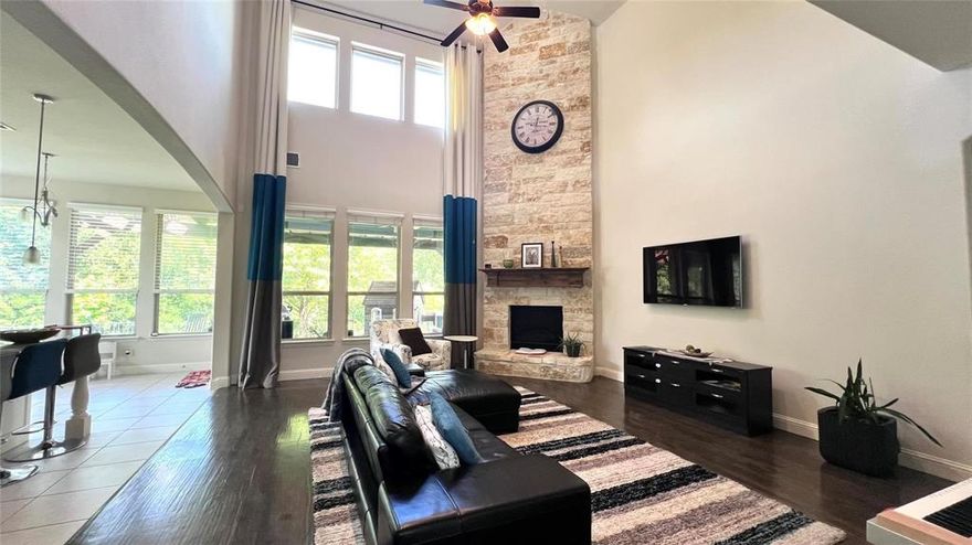 Pool maintaince included! Live in the heart of Frisco w acclaimed Prosper schools & an exclusive backyard OASIS w POOL! Enjoy total privacy w the green belt surrounding the pool w hot spa next to an extended covered patio w stone floors, a pergola & an outdoor kitchen equipped w BBQ grill, stove w 2 burners & a sink. Features 4 bedrooms + office, 4-bathrooms, 2 dining areas, 2-story foyer opens to open-concept living room w stunning coffered ceiling & tall gas stone fireplace. Kitchen features an island w granite countertops, light color cabinetry & 4-burner electric cooktop. Large primary suite w separate vanities and closets, spacious utility room w sink and office downstairs. Game and media room plus 3 additional bedrooms, 2 connected by a Jack & Jill bath upstairs. Miramonte has pools, hike and bike trails, ponds & parks, easy access to Dallas North Tollway & near PGA Headquarters and Omni PGA Frisco, new UNT campus, shopping, dining and much more. Solar panels 24000kwh per year. Accept Pets, Pet deposit non-refundable. Pool maintenance included in the rent, tenant responsible for the lawn care. Tenants to provide renters insurance to cover them for any liability pool related. Solar panels have been producing 24000kwh per year, saving owners $300 per month average in their energy bills.