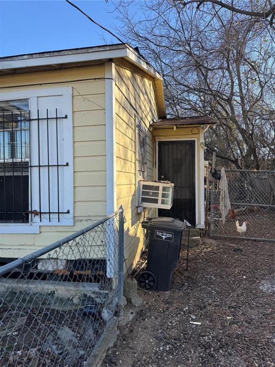 Investor opportunity in Fort Worth! Property is being sold as-is with no flooring throughout, making it ideal for a full rehab or tear-down and new construction. Blank canvas with strong upside for builders, investors, or buyers looking to customize. Suitable for a fixer-upper or future rental. Located in an established area with convenient access to major roads, schools, and amenities. Cash or renovation financing preferred. No repairs will be made. Cash or renovation financing preferred. No repairs will be made.