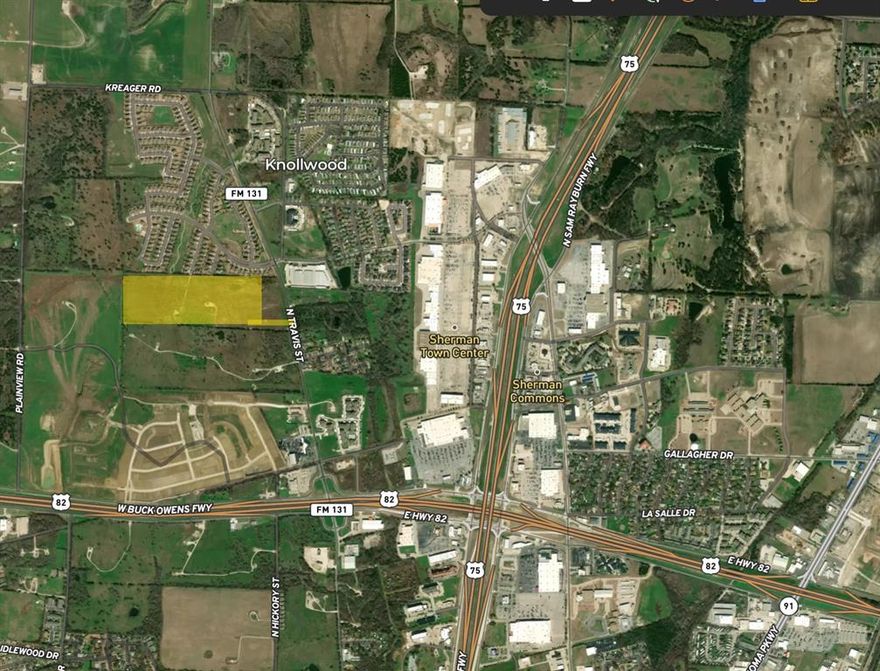 30.89-acre property presents a rare chance for investors and developers to capitalize on one of North Texas’ fastest-growing markets. Strategically located in a highly desirable corridor of Sherman, the property offers tremendous flexibility for a variety of development possibilities including residential, commercial, mixed-use, or institutional projects. Sherman and the greater Grayson County region are experiencing significant economic expansion, driven in large part by Texas Instruments’ $30 billion semiconductor manufacturing campus, one of the largest private investments in Texas history. The Texas Instruments project alone is expected to generate thousands of high-paying jobs and attract a substantial network of suppliers, advanced manufacturing firms, and supporting businesses to the area. In addition to Texas Instruments, Sherman continues to attract major corporate investment and manufacturing growth, including companies such as GlobiTech, Finisar II-VI (Coherent), Emerson, Tyson Foods, and Sunny Delight, along with a growing list of suppliers and technology firms positioning themselves near the emerging semiconductor hub. This wave of industrial and technology development is fueling strong population growth, housing demand, and commercial expansion throughout the region. The property’s location also benefits from proximity to existing city infrastructure, with city water and sewer available nearby, providing a strong foundation for future development. As Sherman continues to expand northward and eastward, sites with access to utilities and transportation corridors are becoming increasingly valuable.