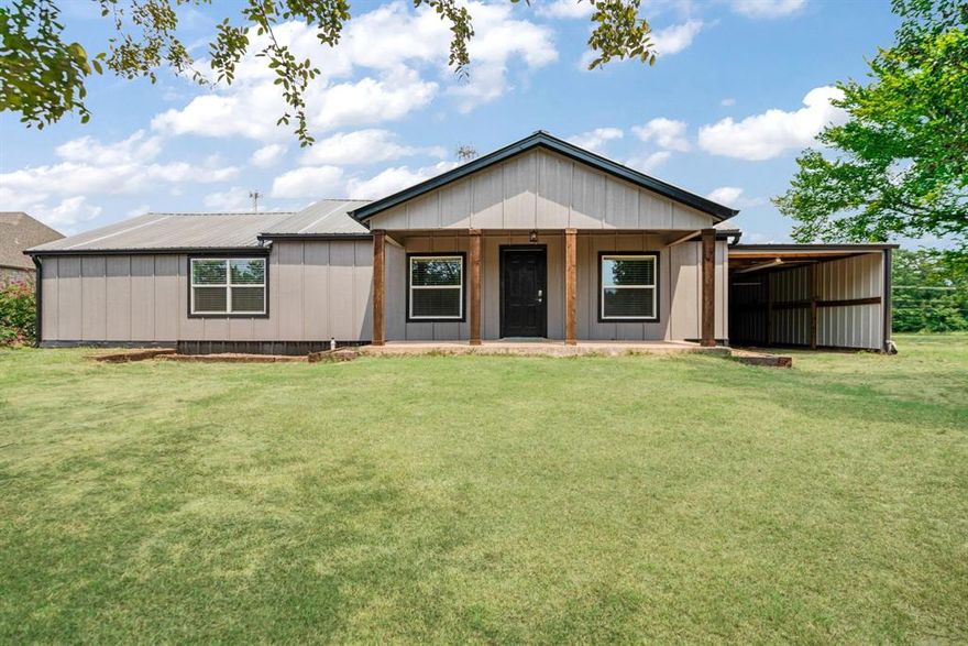 This completely renovated 3 bedroom, 2 bathroom home sits on a spacious 0.32-acre lot in Reno, TX. Featuring an open-concept floor plan, the home is filled with natural light and offers seamless flow between the living, dining, and kitchen areas. All new appliances are included, making the kitchen both stylish and functional for everyday living.

The oversized primary suite is a true retreat, complete with a separate sitting area that can serve as a home office, nursery, or private lounge. The primary bathroom offers a dual-sink vanity and two walk-in closets, providing comfort and convenience. Two additional bedrooms are generously sized and share a well-appointed second full bath.

Outside, the property features an attached carport and ample yard space, perfect for entertaining, gardening, or future outdoor projects. With its complete renovation and thoughtful layout, this home is move-in ready and offers the perfect blend of style, space, and comfort in a peaceful Reno location.