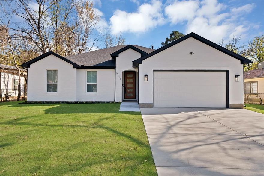 Welcome to this 4-bedroom, 3-bathroom new home sitting on an oversized lot a rare find in the area. From the moment you walk in, you’re greeted with high ceilings, elevated doors, and an open-concept layout that fills the home with light and a sense of spacious luxury.
The custom kitchen is a true showstopper, featuring a gas stove, custom vent hood, gorgeous finishes, and a pot filler. Every detail has been thoughtfully selected to create a modern, warm, and inviting space. Your primary suite feels like a private retreat spa with a standing tub, a beautifully tiled shower, and a large walk-in closet. The home also includes a 2-car garage with epoxy floors, adding durability and a clean, polished look.
Located just minutes from Downtown Dallas, the property is among other newly built homes, giving the street a fresh and open feel.