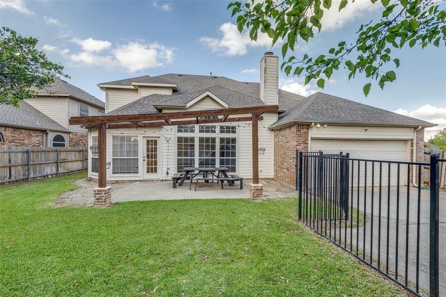 Located on a desirable corner lot across from the neighborhood greenbelt and duck pond, this stunning 5-bedroom, 3.5-bath home in the Villages of Woodland Springs offers nearly 3,100 square feet of thoughtfully designed living space in one of North Fort Worth’s most sought-after communities.

The open-concept floor plan includes a private home office, formal dining area, and a spacious living room with a gas fireplace and luxury vinyl plank flooring throughout the main level. The kitchen combines functionality and style with granite countertops, a gas cooktop, a large island, a butler’s pantry, and a walk-in pantry.

The downstairs primary suite provides a relaxing retreat featuring dual vanities, a garden tub, a separate shower, and a walk-in closet. Upstairs offers four additional bedrooms, two full bathrooms, and a large game room with a Jack-and-Jill bath connecting two of the bedrooms.

The gated rear-entry garage opens to a fenced backyard with a patio, perfect for entertaining or enjoying quiet evenings outdoors.

The Villages of Woodland Springs offers unmatched amenities including six community swimming pools, miles of greenbelt trails, tennis and pickleball courts, sand volleyball, basketball half courts, and multiple playgrounds. The newly renovated Amenity Center features a full kitchen, seating for up to 125 guests, and event space available for private gatherings.

Zoned to highly rated Keller ISD schools, this home offers convenient access to major highways, parks, shopping, and dining in Alliance, Roanoke, and Keller.