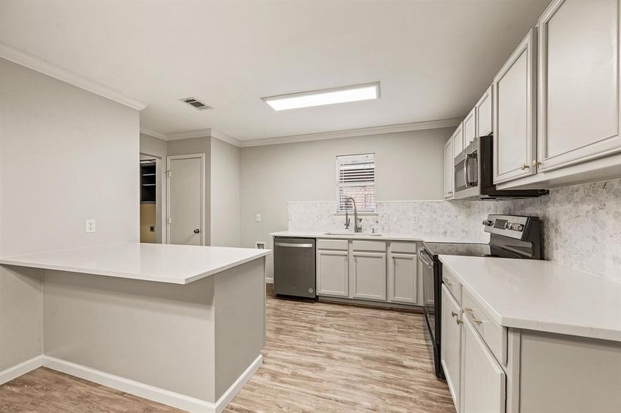 Welcome to 8713 Granite Path in Fort Worth, a home that perfectly blends space, flexibility, and everyday comfort! From the moment you walk in, you’ll love the open feel, soaring ceilings, and light-filled spaces that make this home feel warm and inviting. The layout offers incredible versatility with multiple living areas, including a spacious upstairs bonus room complete with a wet bar! Perfect for entertaining, movie nights, or creating the ultimate game room or lounge. The kitchen area flows seamlessly into the living spaces, making it easy to host gatherings or enjoy everyday living. The primary suite is a true retreat with vaulted ceilings, tons of natural light, and a beautifully updated ensuite bath. Secondary bedrooms are generously sized and offer flexibility for guests, a home office, or hobbies. Upstairs there is a secondary Primary suite with ensuite bath featuring dual vessel sinks, a soaking tub, and a separate walk-in shower. Step outside and you’ll find a backyard designed for relaxing and entertaining! Enjoy the large covered patio with ceiling fan, plus a charming pergola deck with swing seating! All perfect for unwinding after a long day. The backyard also features a detached storage building, giving you extra space for tools, hobbies, or seasonal items. Located in a convenient Fort Worth neighborhood with easy access to major roads, shopping, dining, and nearby parks, this home offers both comfort and convenience. With its flexible layout, inviting outdoor spaces, and move-in ready appeal, this one is a must-see!