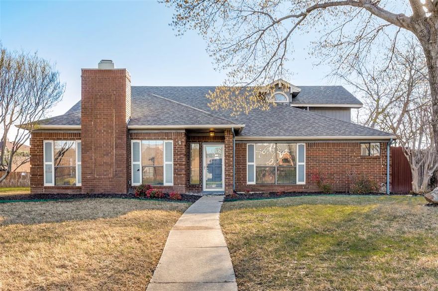 ****OPEN HOUSE SUNDAY MARCH 22ND FROM 2:30-4PM**** Located on a quiet cul-de-sac in a highly desirable Carrollton neighborhood, this spacious 4 bedroom, 2.5 bathroom home offers 2,130 square feet and incredible value for the area. As you enter, you're welcomed by a large living room featuring a fireplace and plenty of space for entertaining. The primary suite is conveniently located downstairs, while the expansive eat-in kitchen provides abundant cabinet and counter space and overlooks the backyard. Upstairs you’ll find three additional bedrooms with walk-in closets along with a versatile game room. The home offers excellent bones and is ready for cosmetic updates, making it a fantastic opportunity for buyers looking to personalize a home and build instant equity. Foundation work has recently been completed and includes a lifetime warranty for added peace of mind. Enjoy a great location just north of the George Bush Turnpike with easy access to I-35 and only minutes from schools, shopping, dining, and everyday conveniences. Unbelievable price and value in the heart of Carrollton!