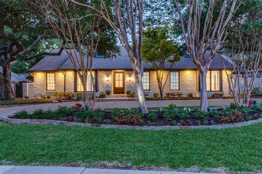 This STUNNINGLY updated, move-in ready home is on .338 acres with beautiful mature trees, providing a serene and private atmosphere. Featuring designer finishes throughout, the floor plan is ideal for entertaining, with three spacious living areas, two dining areas, and an attached garage perfect for indoor+outdoor entertaining! The dreamy chef's kitchen offers a large island with bar seating, new high-end appliances, a convenient wet bar, and it is open to a bright and airy den! The first floor primary suite has a fireplace, dual closets, vanities and a soaking tub. Three secondary bedrooms complete the downstairs. Upstairs is a large private 5th bedroom, office, flex space, providing endless possibilities. Abundant storage throughout the home. Amazing outdoor living with a pool, low-maintenance turf shaded by the canopy of trees, intimate courtyard, covered balcony upstairs. Fence height and electric gate add privacy. The oversized garage offers 100 square feet of walk-in storage!