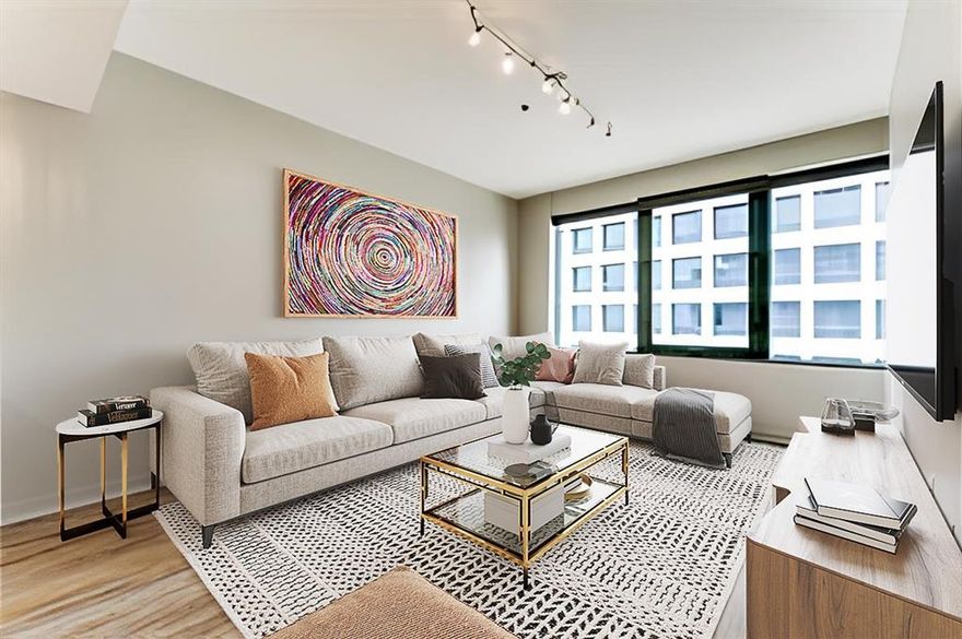 BRAND NEW LUXURY FLOORING IN HOME (color is a darker shade of wood than in photos) Please note *Tenant has a lease contract until August 2026, so if you are looking for an investment property, this is the perfect opportunity for you! This is elevated urban living in this luxury high-rise condo! Greeted by 24 hour concierge service and security. The elevator will take you up to the 25th floor where you will find your modern oasis and city views. Your kitchen opens up to your living area, with oversized counter space that's perfect for entertaining. Walls of windows both in your living area and bedroom provide incredible natural light and views of downtown Dallas. All of the appliances will convey, including the refrigerator, washer and dryer. There is also a bonus room and flex space down the hall separated form the primary bedroom. The space is perfect for a second bedroom option, home office, or studio! You will be living true luxury high-rise life with all of the amenities this community offers. A luxury outdoor pool with breathtaking city views day and night, separate spa, outdoor green space and grilling areas poolside, fitness center, theatre room, craft and art workshop, storage spaces, community room, board room style office space, recycling services, WIFI in common areas, guest room, laundry and package services, and on site management. You will also have an assigned parking spot that conveys, located in the gated parking garage. Just outside of lobby you will find a park and green space with water features, the new and thriving AT&T center, shopping, restaurants, nail spas, coffee shops, gyms, historical landmarks, museums, hotels, and so much more! You have easy access to all of the events, music and excitement downtown offers, and also your peaceful private space away from it all. Schedule a tour and come see it all for yourself! (Photos were virtually staged.)