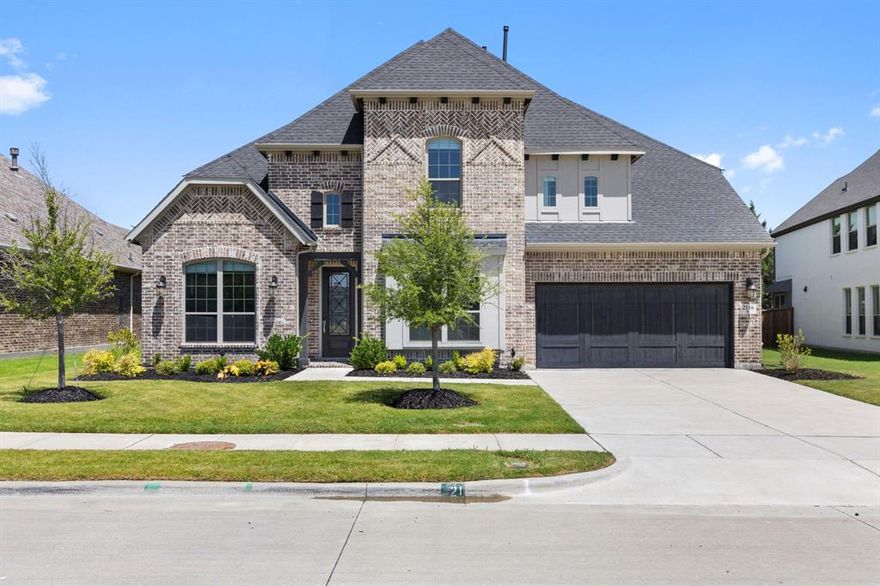 Back and better than ever! Welcome to 2116 Randas Way—a striking showcase of intentional design and elevated living in the heart of Rockwall’s exclusive Saddle Star Estates. This custom Coventry-built residence offers over $100K in curated upgrades, blending timeless architecture with cutting-edge amenities for the discerning buyer.

Step into a grand entry framed by sleek iron doors and soaring ceilings, where designer lighting and custom built-ins set the tone for elevated sophistication. The chef’s kitchen stuns with stacked cabinetry, professional-grade appliances, and a butler's walk-in pantry—seamlessly flowing into the spacious family room anchored by a statement fireplace and elegant board-and-batten detailing.

Unwind in the luxe primary suite, complete with double tray ceilings, two custom closet system, and a spa-worthy bath. Upstairs, a coffered-ceiling media room, secret bonus room, and dual-purpose bedroom. Bespoke cabinetry throughout the home offer versatility and privacy for every lifestyle.

Outside, enjoy a motorized screened-in patio, tree-lined spacious backyard, Tesla charger, and professionally designed garage storage—ensuring beauty meets function at every turn.

With premium finishes, intelligent upgrades, and access to top-rated Rockwall ISD schools, this one-of-a-kind home delivers a lifestyle prescribed for luxury.