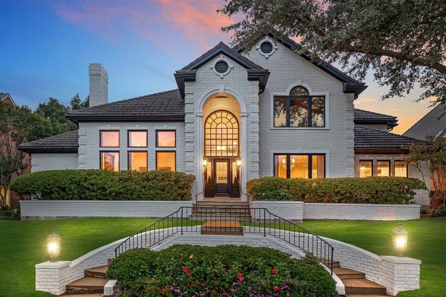 Elegant estate home in the gated and guarded Enclave at Windsor Ridge, this timeless residence has been thoughtfully and extensively renovated to blend classic design with modern luxury. All carpet has been removed and replaced with rich hardwood or marble flooring, offering seamless elegance throughout. Step into a grand marble entry flanked by formal living and dining spaces with tall ceilings, parquet wood floors, and beautiful views of the estate section of the neighborhood. The completely renovated kitchen is light, bright, and functional, showcasing a Wolf gas range with 4 burners and griddle, Quartz countertops, new cabinetry, brass fixtures, elegant ceiling-height Quartz backsplash, and an adjacent breakfast area open to the family room. A climate-controlled glass wine cellar with approx. 400-bottle capacity becomes a striking visual centerpiece in the main living space. The oversized utility room doubles as a catering kitchen with Quartz counters, new sink, Bosch double ovens, and built-in, full-size refrigerator. The 1st-floor primary suite is expansive, with a sitting area, beautiful backyard views, and a fully renovated spa-like bath featuring marble floors, dual sinks, a soaking tub, and a walk-in shower with floor-to-ceiling tile and luxe fixtures. Upstairs, you'll find three spacious guest suites each with new hardwood flooring. Two luxury remodeled baths are highlights as well as a large cedar storage closet. One suite functions perfectly as a private office with built-ins, French doors, and front-facing views. Outdoors, a large, covered patio with dual ceiling fans, mature landscaping, a bubbling fountain, and access to a full bath make entertaining a breeze. Other highlights include an oversized garage with storage and workshop space, new garage doors, 5 updated HVAC systems, and updated lighting throughout. Join the Nelson Sports Club and ride your personal golf cart to the amazing Ritz Carlton and Sports Club.