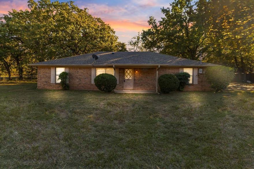 **BACK ON THE MARKET DUE TO BUYER FINANCING** One owner home on a shaded corner lot! This well-maintained home sits on just under half an acre surrounded by beautiful mature trees. Inside, you’ll find a spacious living area perfect for entertaining, a two-car attached garage, and a comfortable, open layout that feels warm and inviting. Major updates include a new HVAC system in 2024 and a new roof in 2023, giving peace of mind for years to come. Outside, a 32x21 shop with electricity offers the perfect space for projects, storage, or extra garage space. Conveniently located between major highways, dining and shopping.