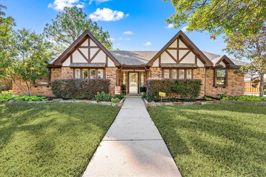 Discover your dream home at 129 E Louella! This beautifully updated SINGLE-STORY GEM stands out as a cozy retreat, featuring a warm living room accented with a charming stone fireplace, perfect for creating inviting memories during chilly evenings. The exceptional and flexible layout includes a versatile space that can serve as a 4th bedroom, mother-in-law suite, or spacious game room, complete with an ensuite bath and a private entrance to the backyard for accommodating guests or family members. Culinary enthusiasts will love the heart of the home—a kitchen boasting an industrial VIKING range with an indoor grill and commercial vent, ideal for entertaining friends and preparing gourmet meals. Step outside to your private backyard oasis, which features a pristine diving pool with a waterfall, perfect for hosting gatherings, family reunions, or summer barbecues. The property is well-secured and private with an 8-foot privacy fence and an electric gated driveway that wraps around to the backyard, offering both convenience and peace of mind. Additionally, a convenient shed provides extra storage for outdoor equipment, tools, or seasonal decorations. Inside, enjoy modern upgrades like newer windows, spacious walk-in closets with Elfa shelving, radiant barrier insulation, and stunning granite and quartz countertops throughout the home. Centrally located, this residence offers easy access to highways, shopping, DFW Airport, and Mayfair Park, with L.D. Bell High School just a short walk away. To top it all off, this property includes a versatile workshop, off the garage, equipped with electricity, heating, and cooling—ideal for DIY enthusiasts or extra storage. Don’t miss your chance to own this enchanting and adaptable home at 129 E Louella—experience the lifestyle you've always dreamed of!