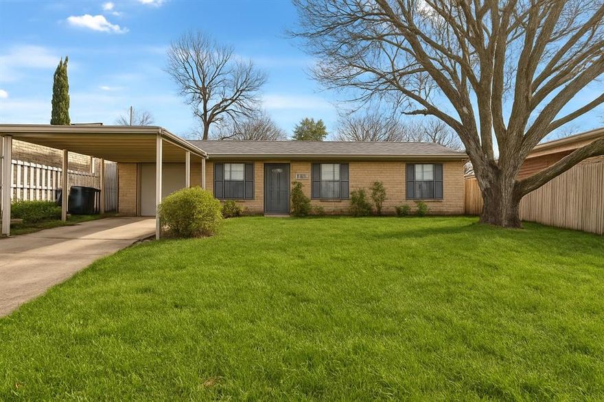 Discover comfortable living in this charming 3-bedroom home, ideally located in Dallas near major highways and Dallas Baptist University. With an open floor plan of well-maintained living space, this residence features fresh paint throughout, creating an inviting atmosphere. The home offers also a spacious sunroom—perfect for morning coffee or relaxing afternoons—and boasts recently repaired foundation and plumbing, ensuring peace of mind for the new owner. Refrigerator is also included! Enjoy the convenience of a 1-car garage with a new opener complete with plenty of storage and a carport for additional parking. With one full bath and one half bath, this property balances functionality and style, making it an excellent choice for a family or anyone looking for a move-in ready home in a prime Dallas location.