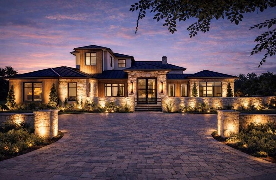 Modern Farmhouse masterpiece in prestigious gated Twin Creeks Ranch located within the highly sought-after Walnut Grove High School boundary. This 5-bed, 5.2 bath custom estate by KD Homefield Customs & Vanguard Studio redefines luxury on a 1.18-acre lot. A gated courtyard leads to a grand entrance with an exterior of cream-toned stone, warm wood accents, & a standing-seam metal roof. Inside, 6,736 sq ft of space unfolds with expansive sightlines & natural light, connecting to stunning outdoor living areas. The heart of the home is for grand-scale entertaining. The gourmet kitchen opens to the family room with top-of-the-line appliances: 48 inch range, dual dishwashers, & 30 inch fridge freezer columns. A formal dining room, study, & game room offer endless hosting opportunities. A dedicated room is pre-wired for a golf simulator & media setup. The main-level primary suite is a sanctuary with direct outdoor access, a spa-like bath with dual vanities & oversized shower, plus two walk-in closets with Washer and Dryer connections. A private guest suite is also on the main floor. Experience Texas living with over 1,500 sq ft of covered outdoor space. An inner courtyard with an outdoor living pavilion features a 42 inch masonry fireplace & a 36 inch grill. A pool bath & expansive patios are perfect for alfresco dining. The property is ready for your custom pool & spa. Unbeatable location for sports & entertainment. Minutes from the new PGA of America HQ, enjoy two championship golf courses. The Star, the Dallas Cowboys' world HQ, is a short drive away for dining, shopping, entertainment, and the anticipated Universal Studios theme park. This location combines the tranquility of privacy with the thrill of the region's most exciting developments. 6,736 sq ft living, 9,277 sq ft under roof, 1.18 acres, 5 beds, 7 baths, 4 car garage, game room, wellness space, gourmet kitchen with butler's pantry, & extensive outdoor living. This is more than a home; it’s a lifestyle.