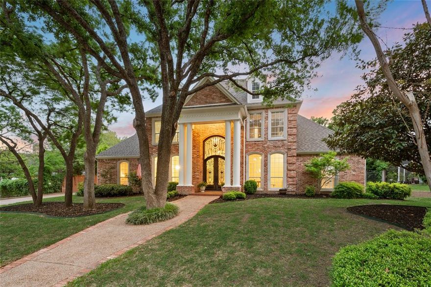 Welcome to an unparalleled living experience in a prestigious Southlake neighborhood, featuring a remarkable two-story guest house and a luxurious main residence. The charming guest house spans nearly 1,300 square feet and includes two spacious bedrooms and two full bathrooms, offering a versatile retreat ideal for multi-generational living or welcoming out-of-town guests with the utmost comfort and privacy.

Sprawled across a nearly three quarter acre lot, the main residence is a masterpiece of design and elegance. Featuring five bedrooms, five and a half bathrooms, an office, and two bonus spaces, this home encompasses over 5,000 square feet of unparalleled luxury. Upon entering, you'll be greeted by hand-scraped hardwood floors and an impeccable floor plan crafted for both relaxation and grand entertaining. Multiple entertaining spaces are enriched by the warmth of several fireplaces, creating a truly inviting atmosphere.

The kitchen is a chef's dream, featuring a large center island, double ovens, a built-in refrigerator, and a breakfast bar, making it the perfect setting for hosting gatherings. Step outside to the private, park-like backyard, where you can indulge in Texas summers with a diving pool, spa, built-in BBQ area, and a spacious covered patio, all ideal for entertaining guests.

This property is a MUST-SEE for those seeking luxury, comfort, and a setting to create lasting memories. It's an exquisite blend of elegance and functionality that promises to impress every visitor with its charm and sophistication.