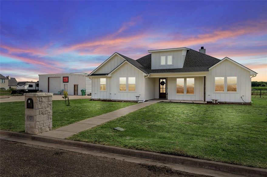 Beautiful 4 bed 3 bath home on 1.64 acres in Midway ISD!  This home, built in 2021, provides modern comfort and country charm!  Featuring 2 primary suites-perfect for multi generational living or guest accomodations.  The gourmet kitchen is a chef's dream, showcasing quartz countertops, a farmhouse sink, double oven, pot filler and a walk in pantry ideal for entertaining or everyday living. This home also features an upstairs office space located in the garage, perfect for a private workspace, studio or hobby room.  Step outside to enjoy the 30x42 shop with electricity, RV parking, a barn with fenced pasture and a chicken coop-a fantastic setup for animals, hobbies, or extra storage.  This property sits on a generous 1.64 acres, giving you room to roam while still being just minutes from Hwy 6 for a quick commute into Waco.  Don't miss this unique opportunity in a desirable location with room to grow!  SELLER WILL HAVE NEW VINYL PLANK FLOORING INSTALLED THROUGHOUT THE HOUSE WITH AN ACCEPTABLE OFFER.