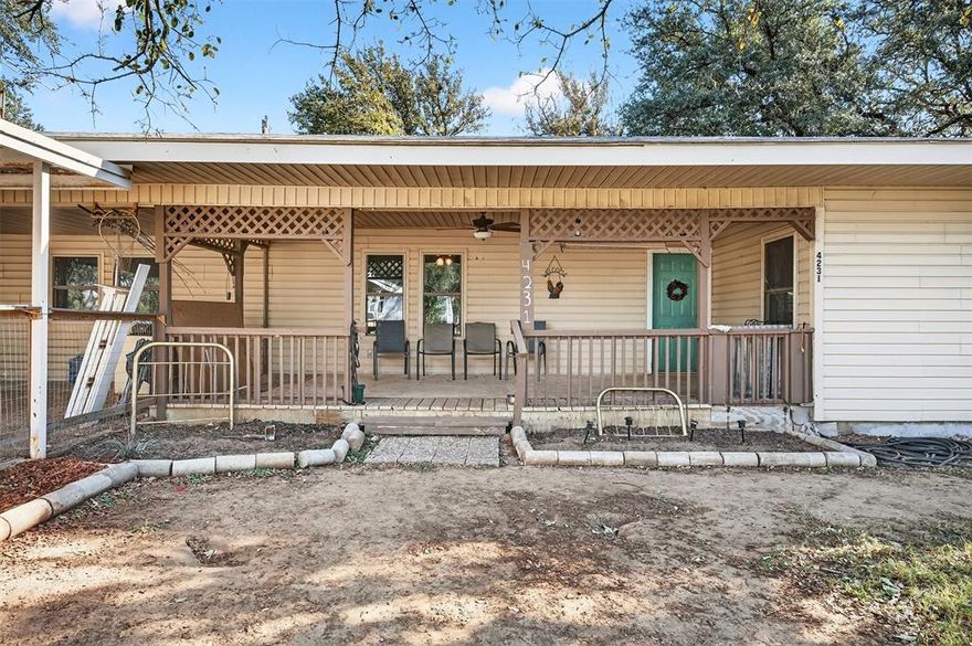 Charming Property with Versatile Living Spaces in Granbury, TX!

Welcome to this inviting 3-bedroom, 2-bath home offering 1,380 sq. ft. of comfortable living space in the scenic Thorp Spring area just outside Granbury. This property features multiple structures, including a welcoming main house, a versatile guest or bunk house, and an RV cover with full hookups—perfect for travelers or outdoor enthusiasts.

Enjoy the beautiful setting with mature oak trees, a fenced backyard, and spacious covered porches ideal for relaxing on cool fall evenings. The 1,120 sq. ft. shop is equipped with roll-up doors and electricity—great for hobbies, projects, or additional storage. The guest house offers flexible space that could serve as private accommodations, a home office, studio, or recreational area.

Conveniently located near Granbury’s popular festivals, lake activities, and holiday events, this property blends comfort, functionality, and Texas charm in a peaceful setting.