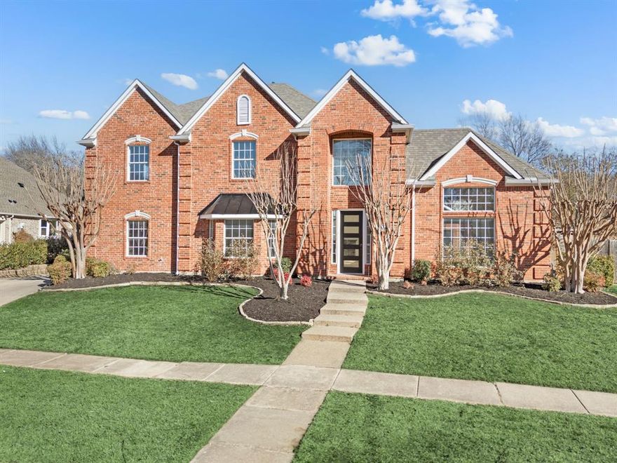 Welcome home to the beautifully remodeled 804 Stratford! Perfectly situated in the heart of Southlake Stone Lakes Subdivision with water views right from your front door! When you walk in you immediately are met with the winding staircase, decorative light fixtures, new light brown flooring and freshly painted white walls. Each individual room has boasting space and the open floor plan makes it so comfortable for all families big or small. You will fall in love with the remodel color schemes, high vaulted ceilings and split bedrooms floor plan. The master retreat has a gas fireplace accompanied by a sitting area in addition to the massive master walk-in closet and dreamy master bathroom. Upstairs all of the bedrooms are over-sized with walk-in closets, en-suite bathrooms and a large loft area for all upstairs activities. Take a walk outside to enjoy the over-sized lot with a lovely sparkling pool and covered patio. This home is perfect for entertaining, or to just enjoy after a long work week. True comfortability is what you will find here! Tons of parking space plus the 3- car garage, this house has everything you need!