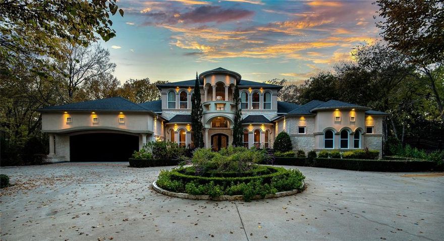 Expansive, executive estate in coveted Oakwood Estates situated on a secluded 1.5-acre lot. Majestic foyer boasts of soaring ceilings, dramatic staircase & stunning pillars. Walls of windows showcase panoramic views of lush landscaping.  Surround sound & ambient lighting throughout w countless upgrades. Impress your friends in the ultra-modern, state-of-the-art lounge and PREMIUM home cinema. Enormous Chef’s kitchen w huge island, coffee bar, dbl dishwashers & Butler’s pantry. Luxurious owner’s retreat w massive custom California closet & spiral staircase leading to secret writer’s garret.  Framed for an elevator. ENTERTAINER’S PARADISE!