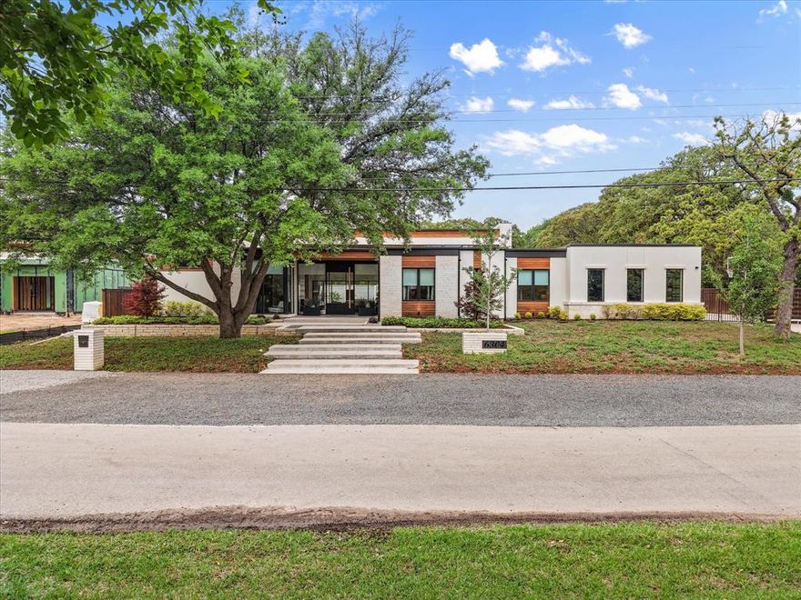 Experience luxury living at its finest at 6304 Bettinger Dr, a custom-built 2022 modern estate in Colleyville’s coveted Bettinger Place. Designed by Heritage Custom Homes, this home offers over 5,400 sqft of smart, sophisticated living with unmatched indoor-outdoor flow and high-end features throughout.

Step inside to white oak hardwood floors, Control4 smart automation, 12 mounted TVs (2 Art TVs), and electric blinds. A side office off the entry leads into a dramatic open-concept living space with a stunning kitchen, dining area, and a fully collapsible wall of glass connecting to the outdoor entertaining area.

The climate-controlled patio includes a fireplace, remote-controlled screen, built-in kitchen with grill, sink, and a bar window that opens to the interior. The resort-style pool and spa feature a swim jet and self-cleaning system. Inside, the chef’s kitchen is equipped with Thermador appliances, 3 ovens, 2 dishwashers, 2 Sonic-style ice machines (indoor & outdoor), a walk-in pantry with sink, and a warming drawer.

The primary suite offers a spa-like bath with walk-in shower, double shower heads, mini fridge, and a mirror with adjustable lighting. Each bedroom has its own private bath. Additional spaces include a sound-insulated media room and a gym with full bath. Detached guest house features a full bath, natural lighting, and custom bunk beds with a hand-forged iron ladder. Other highlights: 3 fireplaces, built-in speakers, a gated courtyard, EV-ready garages, basketball goal, laundry room with dog wash station, and a whole-home Generac generator. All TVs convey.