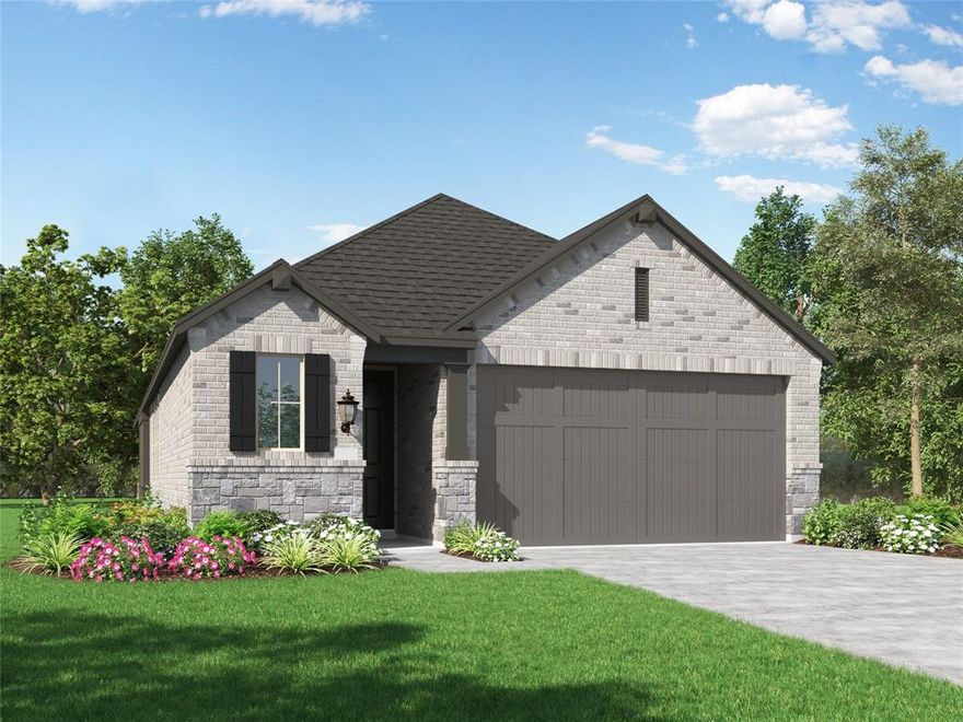 Rear Brick, 4 BR. 2 Baths plus Powder, Fireplace (at Family Room), Primary Bath Freestanding Tub with Shower, Optional Upper Kitchen Cabinets with Stain.