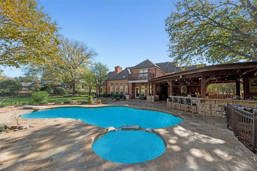 Discover luxury living in one of the area’s most sought-after small communities, where private homes sit on generous acreage and offer the peace, space, and exclusivity families crave. This beautifully updated residence features an ideal floor plan with two full bedrooms and bathrooms on the main level, perfect for multi-generational living, guests, or flexible use.
Inside, thoughtful upgrades and elevated finishes create a refined yet comfortable atmosphere—but the true magic happens when you step outdoors. The owners have transformed the property into a backyard oasis built for unforgettable entertaining. A sparkling diving pool, relaxing spa with water feature, and expansive lounging areas set the tone for resort-style living. Under the massive, custom-built pergola, you’ll find a full outdoor culinary setup complete with multiple grills, sink, refrigerators, and even a keg fridge—a dream space for gatherings of any size.
The amenities continue beyond the pool area, where newly poured concrete pathways lead to a commercial-grade workshop setup like no other. Two impressive shops—measuring 24x48 and 40x60—feature full electricity and water, along with two car lifts (one 4 post, one 2 post lift). Whether for hobbies, business, or equipment, this is a rare and unmatched setup you simply cannot replicate at today’s costs.
A remarkable blend of luxury, functionality, and lifestyle—this property isn’t just a home; it’s an opportunity to own something truly exceptional. Make it yours.
POTENTIAL INCOME PRODUCING PROPERTY! ASK FOR COMPS ON THE WORK SHOPS RENTING OUT. 
ASK FOR VIDEO OF PROPERTY