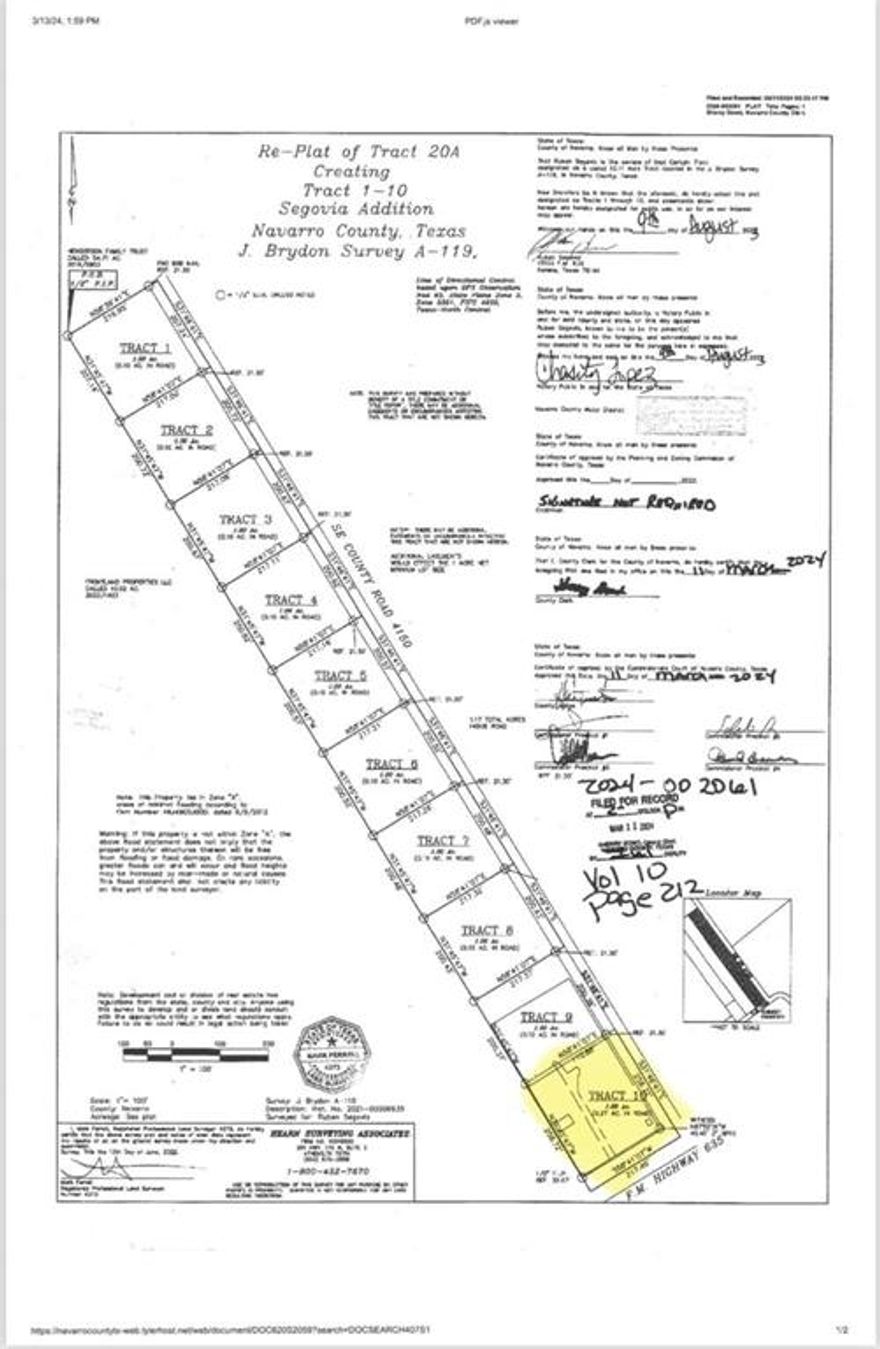 Land has been subdivided and now is your chance to purchase a 1.29 acre well maintained land for a great price! Please see the picture for reference.The property has been cleared out & there's a deep water well. No known restrictions. Water & electricity available. Located in the serene city of Kerens, minutes away from the Richland-Chambers Reservoir & Lake! On the corner of FM 635 and CR 4150. No known restrictions. Currently under AG exempt, meaning lower taxes! Don't miss out!