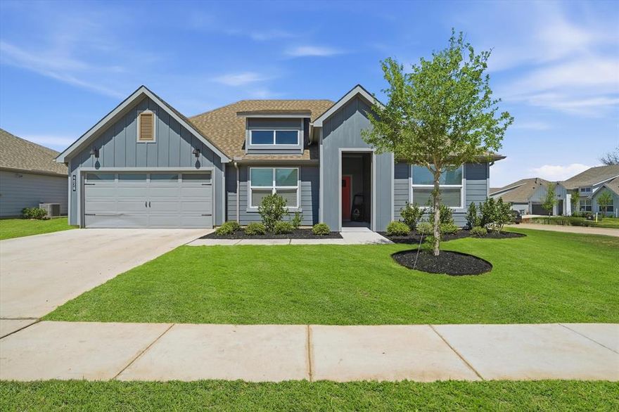 Step into this gorgeous 4-bedroom home featuring a bright, open floor plan designed for both everyday living and effortless entertaining. The spacious chef’s kitchen is a true centerpiece, complete with a large island, granite countertops, abundant prep space, and a generous pantry—all seamlessly flowing into the dining area and inviting family room. The family room is filled with natural light from an abundance of windows overlooking the spacious backyard, creating a warm and welcoming atmosphere. The private primary suite offers a relaxing retreat with a beautiful en suite bath and a large walk-in closet. Thoughtfully designed, the secondary bedrooms are split from the primary for added privacy and are all generously sized with great closet space. Ideally located near highly rated schools and just minutes from the charm, shopping, and dining of downtown Granbury, this home truly has it all.