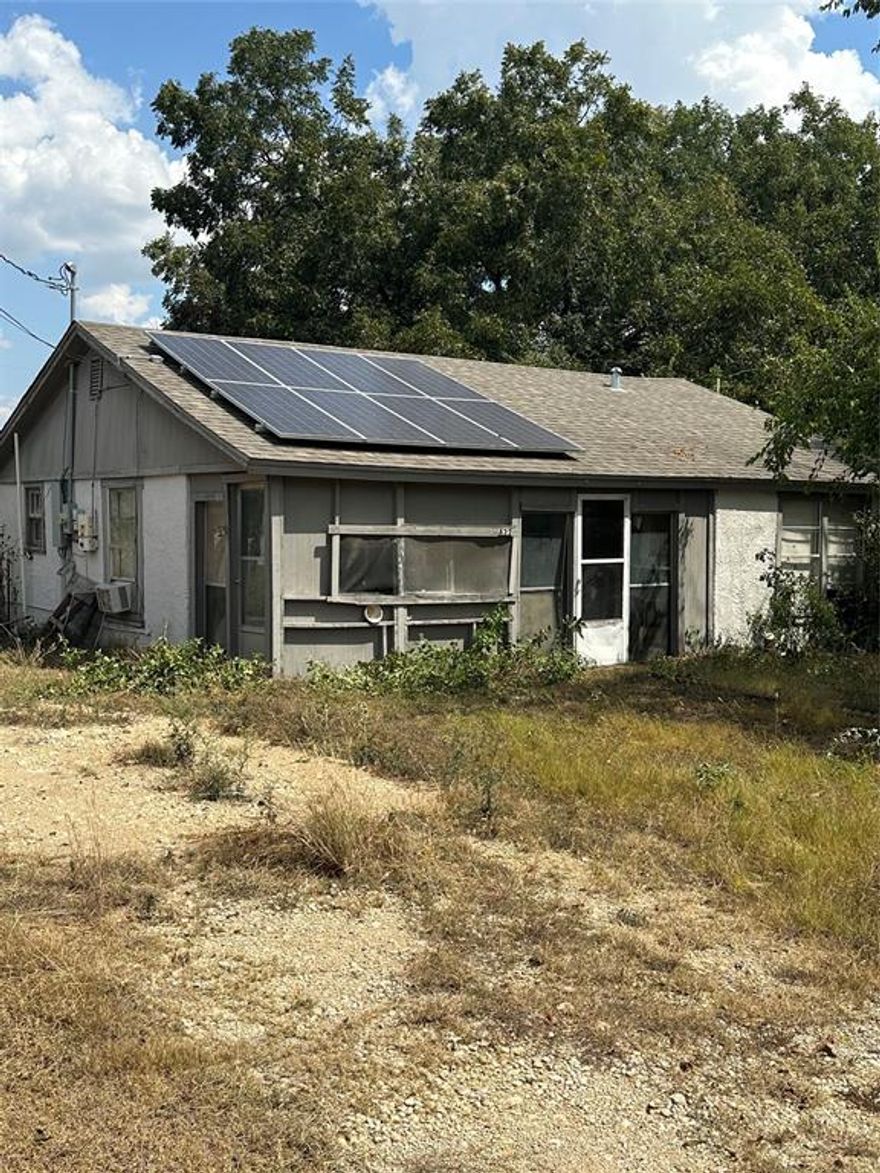Investor Special or fixer upper!  This two bedroom, one bathroom is home located in Dublin, TX close to the elementary school.  It features solar panels that are paid for and cut your electric costs way down.  Motivated Seller!!!