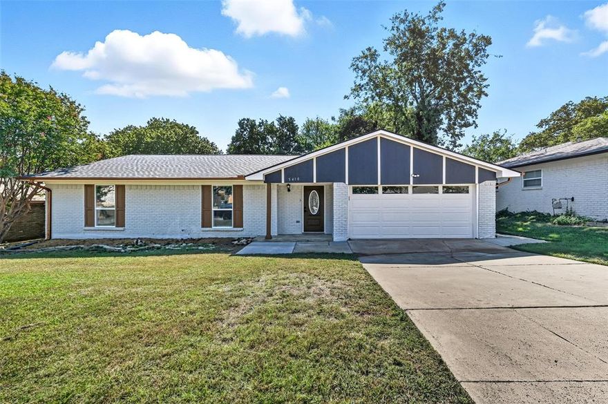 Discover modern comfort and unbeatable convenience at 5410 Marshfield Court in Arlington, TX.
This beautifully remodeled 4-bedroom, 2-bath home offers 1,687 sq. ft. of stylish living space, thoughtfully updated from top to bottom. Step inside to find a bright, open layout featuring brand-new appliances, contemporary finishes, and a fresh, modern aesthetic throughout. A new roof adds peace of mind and long-term value.

The spacious bedrooms and updated baths provide comfort for the whole family, while the inviting living area is perfect for both everyday living and entertaining. The home sits on a quiet street, offering added privacy and a welcoming neighborhood feel.

Ideally situated, this property is just 5 minutes from Lake Arlington, where you can enjoy boating, fishing, trails, and waterfront views. It’s also only 10 minutes from the Arlington Entertainment District, home to the Texas Rangers, Dallas Cowboys, University of Texas at Arlington, and the highly regarded National Medal of Honor Museum—placing world-class entertainment, sports, education, and culture right at your doorstep.

Move-in ready and perfectly located, 5410 Marshfield Court is the ideal blend of comfort, style, and Arlington convenience. Don’t miss this one!