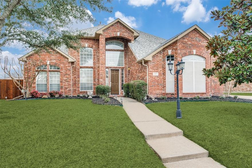 East facing gorgeous house in The Timbers for rent, desirable and highly rated schools in Plano ISD.  Freshly painted, 4 large bedrooms, 3 and 1 half baths and media room with wet bar. Walk into an open style spacious formal living area with high 2 story ceiling and Natural Travertine stone flooring.  Upgrades throughout (New lighting fixtures, new chandeliers, new gas cooktop, remodeled half bath, new carpet in closets, new LED Lighting throughout, luxury laminated flooring,  New fence in the front and sides )! Large backyard and pergola are great for entertaining on a nice night.  1 min to retail, gym and restaurants. Come see this beautiful home before it’s gone! Home also features smart devices including Nest doorbell & thermostat, WiFi sprinkler system.  It comes with Washer & Dryer, Refrigerator and Dishwasher installed July 2020. SPECIAL LIMITED OFFER (If you sign a lease in any day in December then the rest of December will be free).